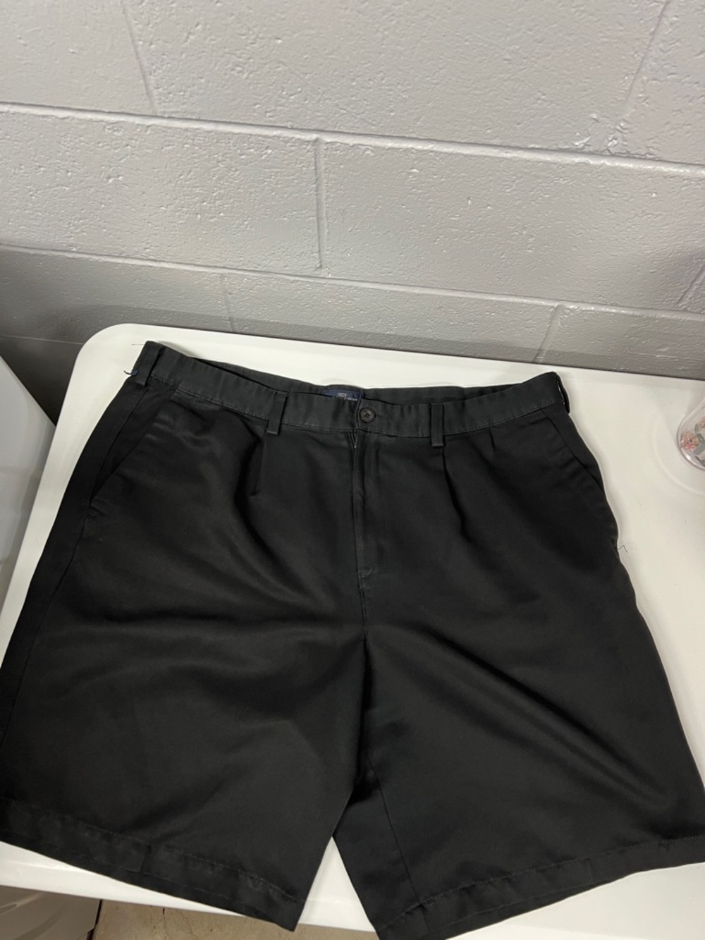 Dockers Men's Black Flat-Front Classic Shorts